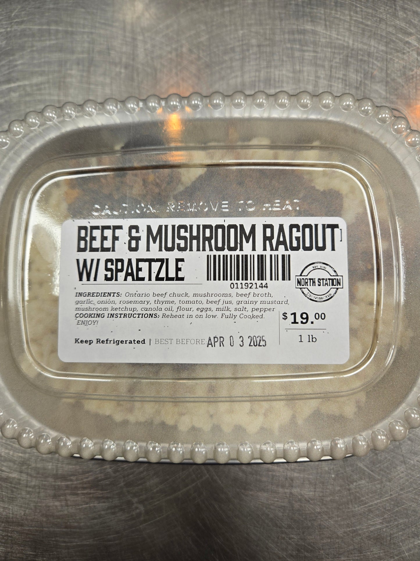 Beef & Mushroom Ragout w/ Spaetzle (1lb)-FROZEN