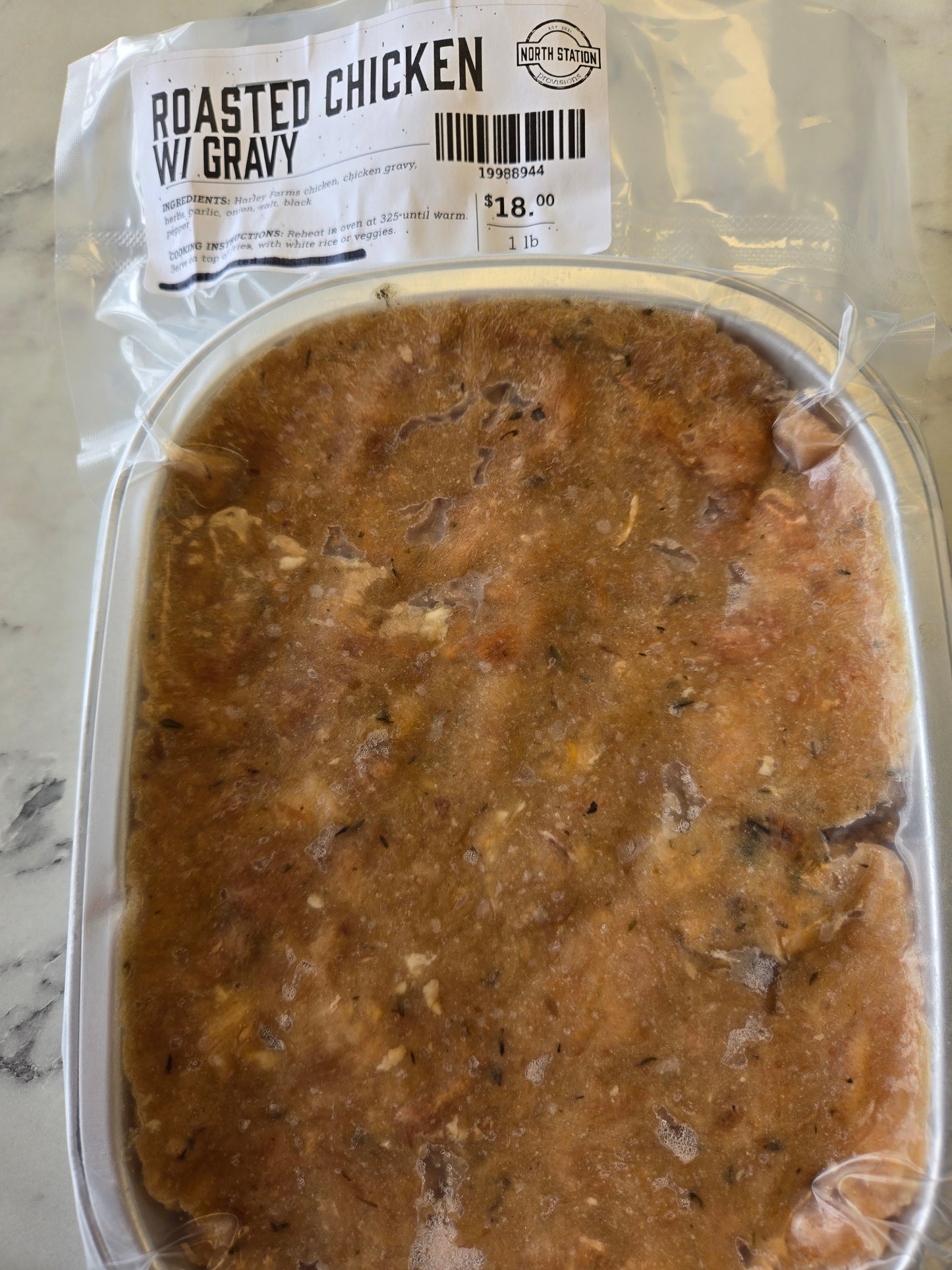 Roasted Chicken w/ Gravy (1lb)-FROZEN