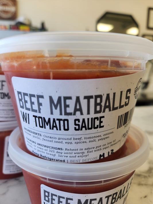 Beef Meatballs w/ Tomato Sauce (1lb)