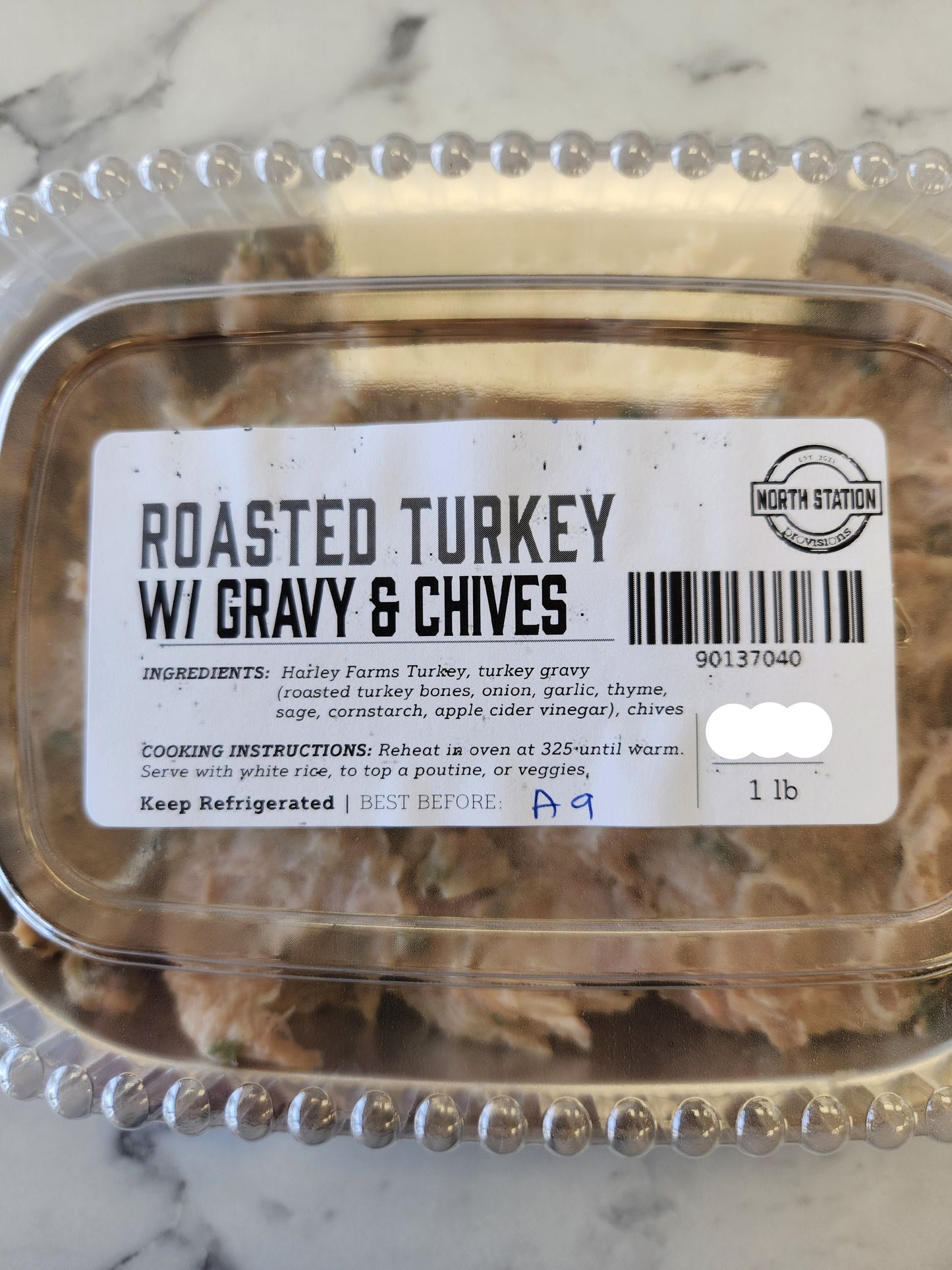 Roasted Turkey w/ Gravy & Veggies (1lb)