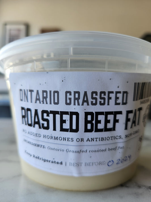 Ontario Grassfed Roasted Beef Fat (500mL)