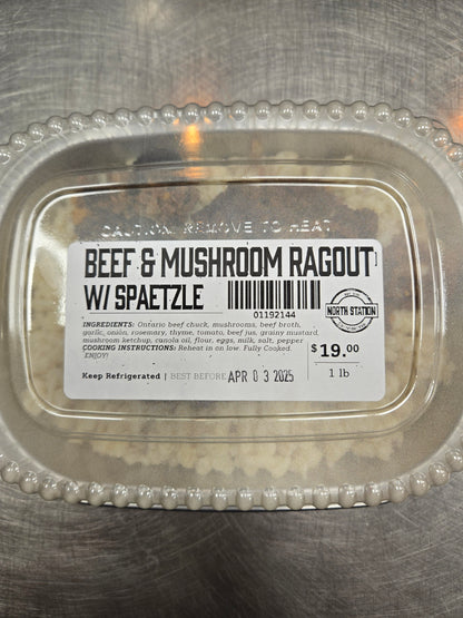 Beef & Mushroom Ragout w/ Spaetzle (1lb)-FROZEN