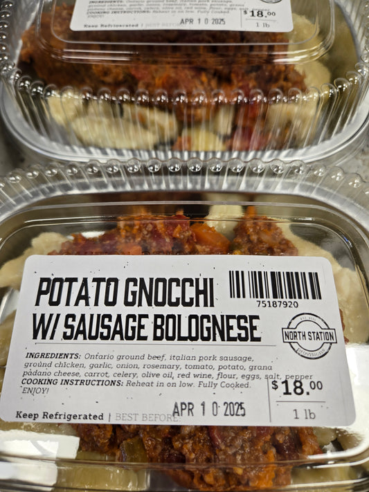 Potato Gnocchi w/ Sausage Bolognese (1lb)-FROZEN