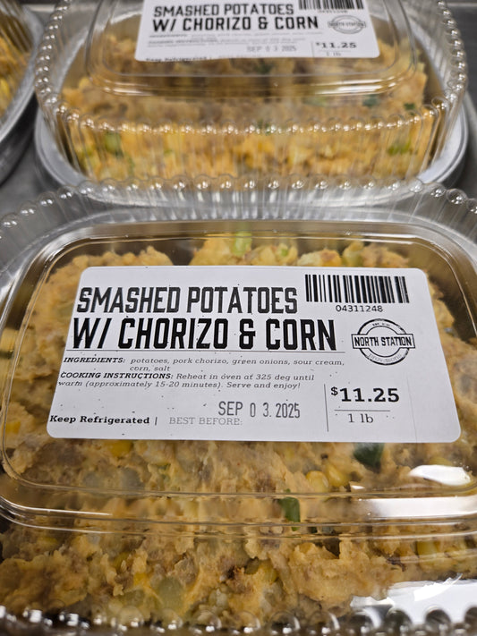 Smashed Potatoes w/ Chorizo & Corn (1 lb)-FROZEN