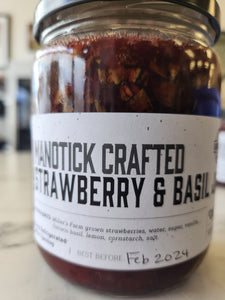 Strawberry & Basil Manotick Crafted Jam (500 ml)