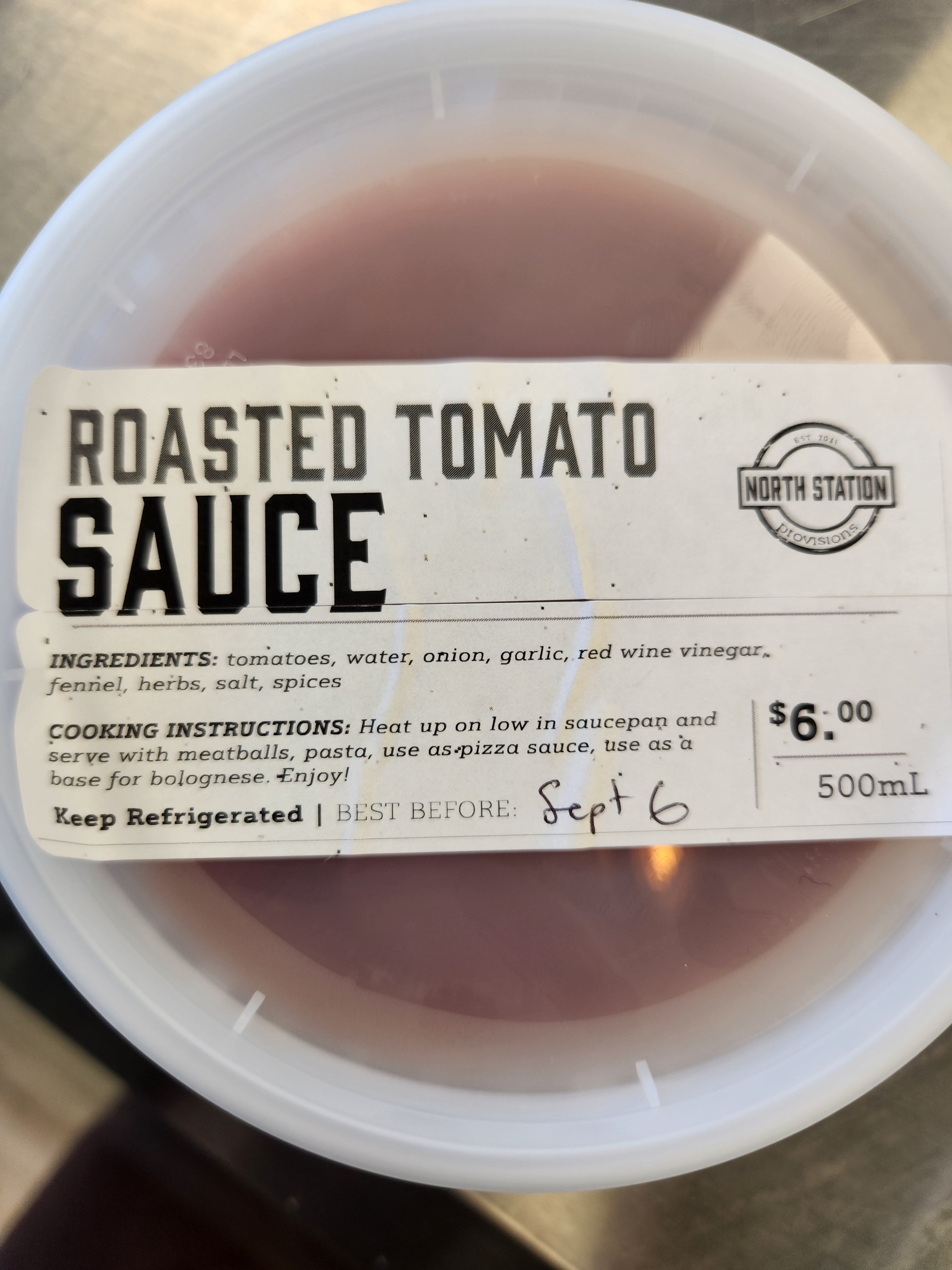 Roasted Tomato Sauce (500 ml) -FROZEN
