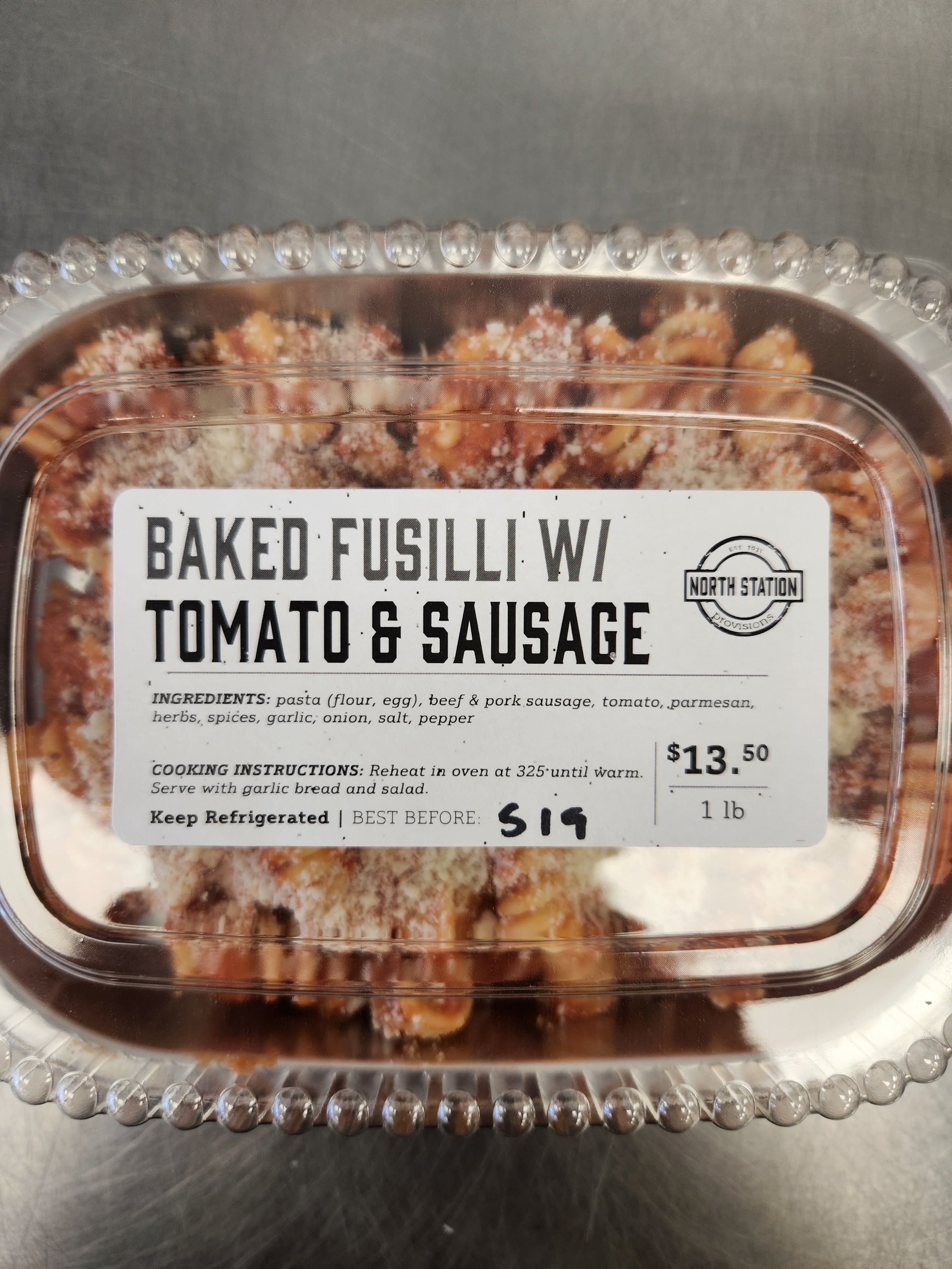 Baked Fusilli w/ Tomato & Sausage (1 lb)