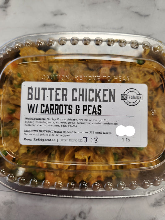 Butter Chicken w/ Carrots & Peas (1lb)