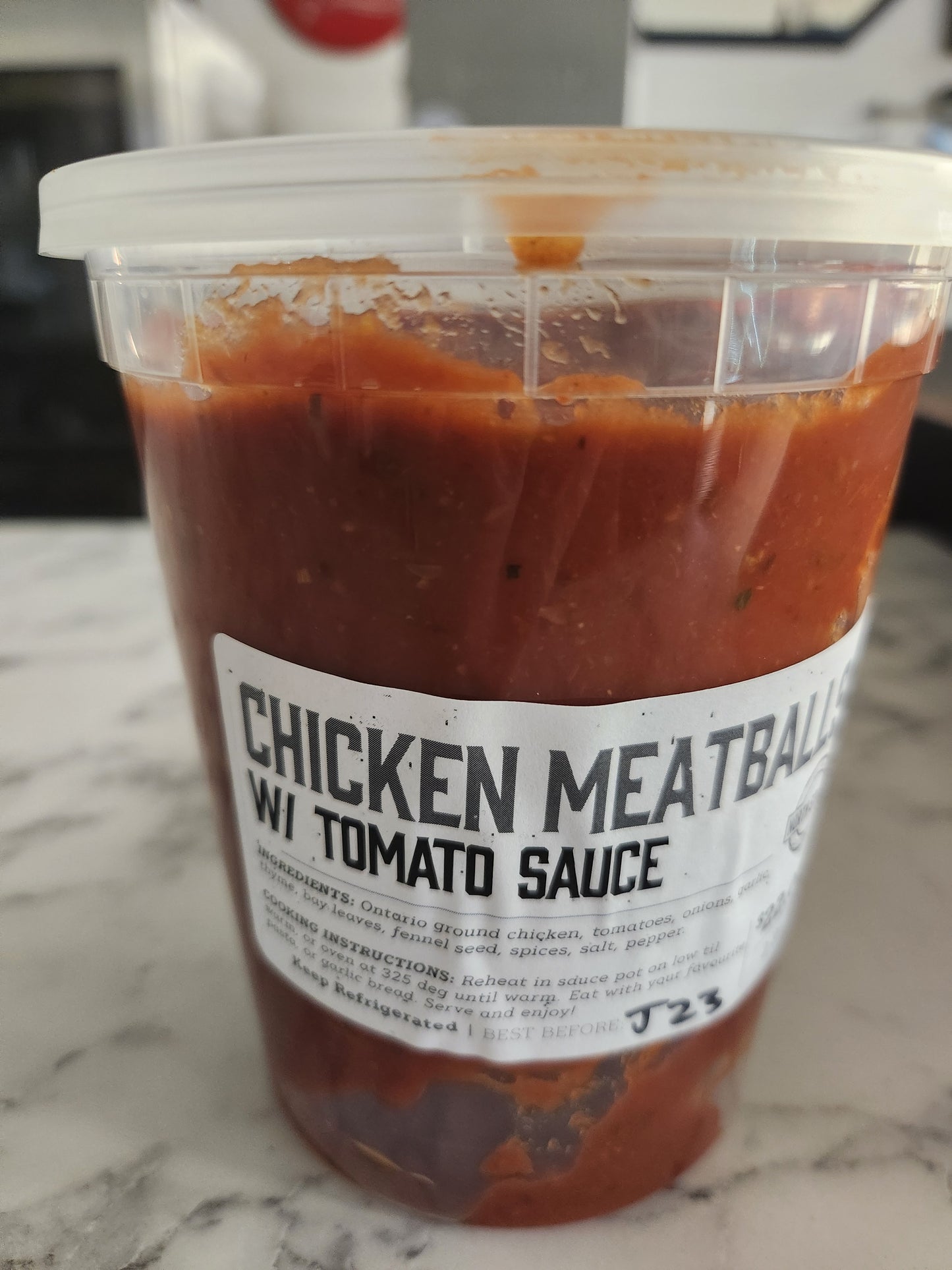 Chicken Meatballs w/ Tomato Sauce (2lbs)-FROZEN