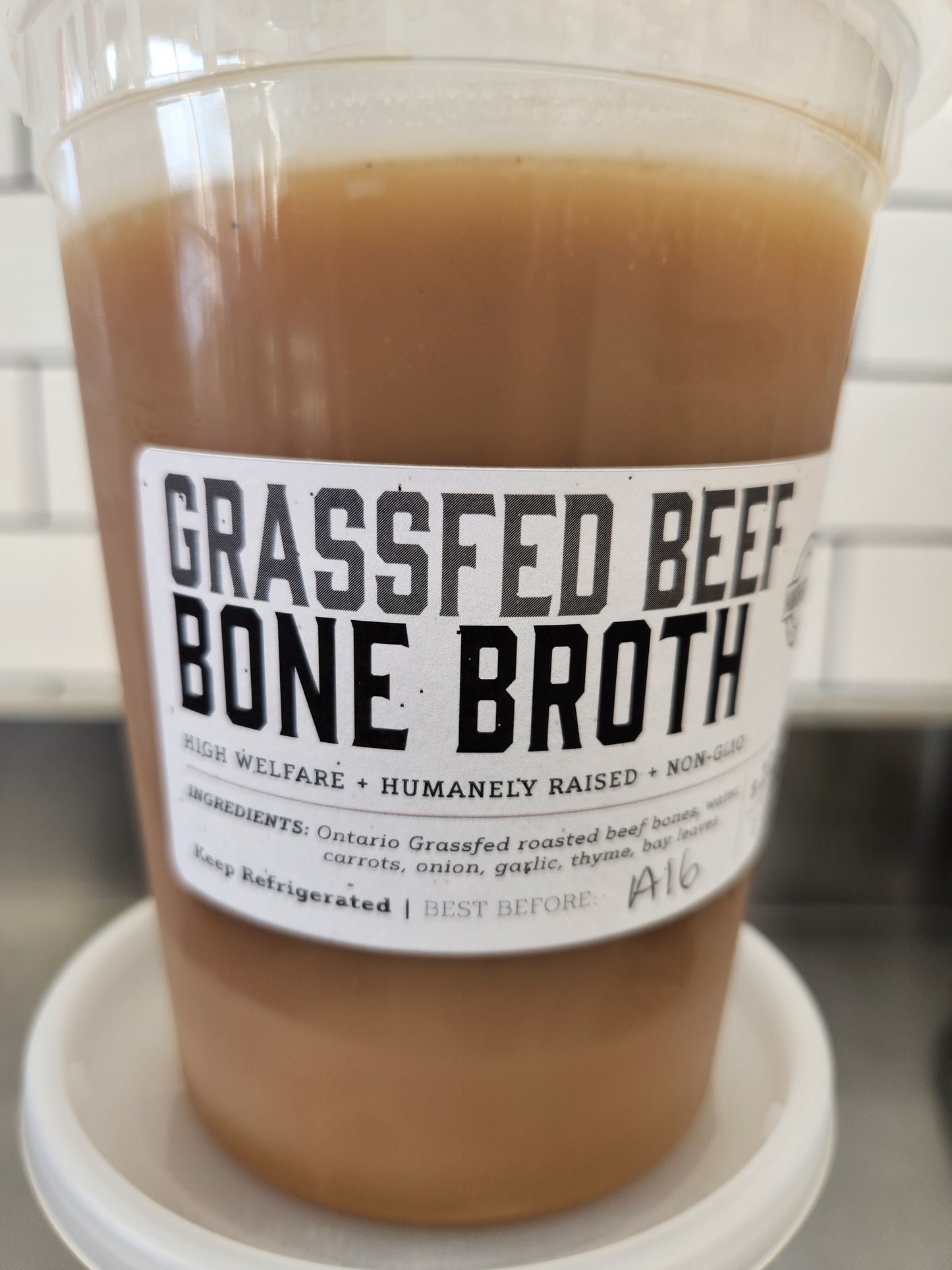 Grass Fed Beef Bone Broth (1 L)-FROZEN