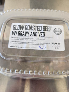 Slow Roasted Beef W/ Gravy & Veggies (1lb)