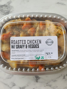 Roasted Chicken W/ Gravy & Veggies (1lb)