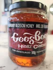 Gees Bees Raspberry Blossom Honey (500g)